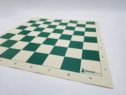 Chess.com Vinyl Chessboard in Lightbox (Angled Shot H1 Square)