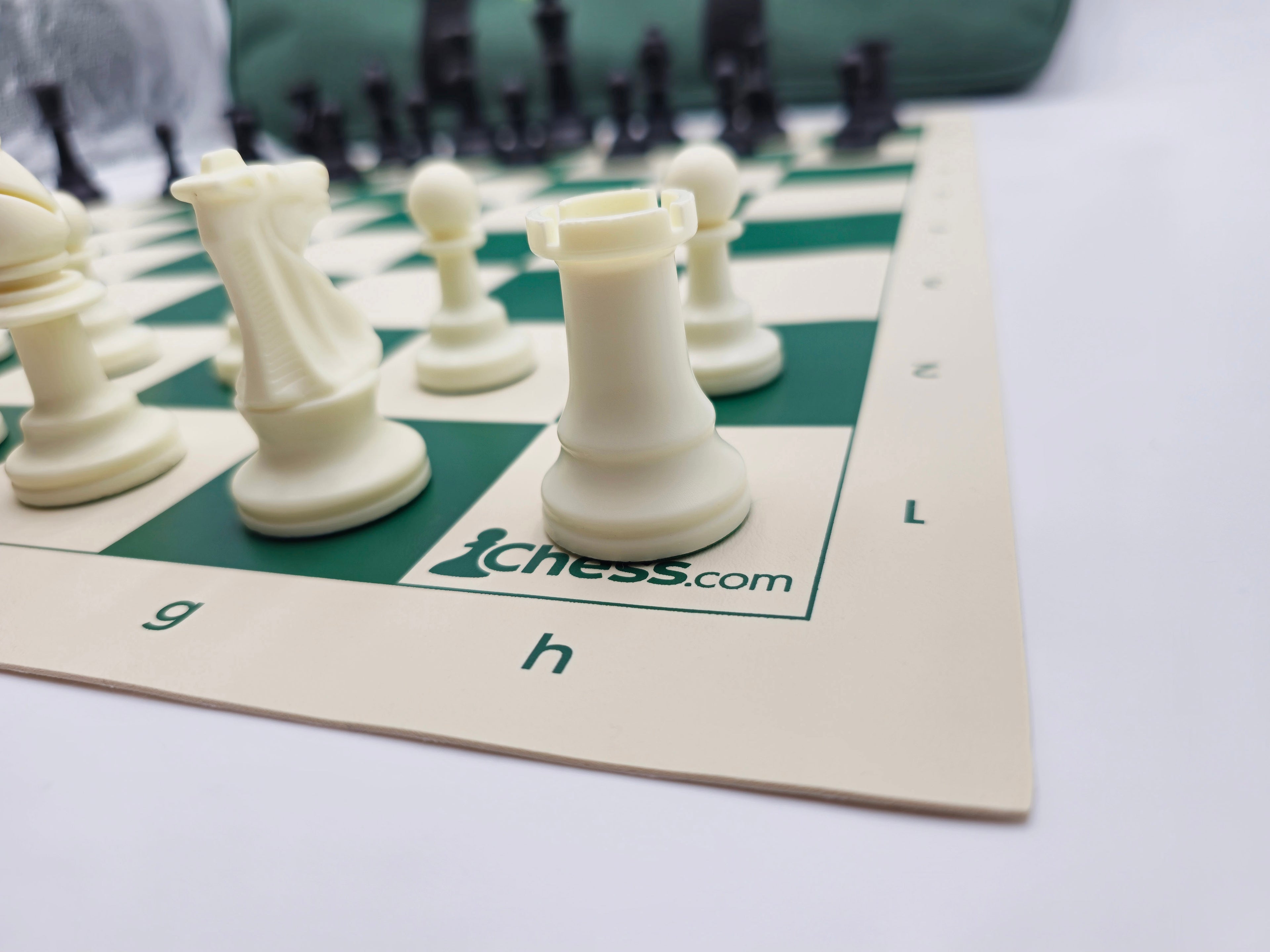 Chess.com Vinyl Chess Board with Chess.Com Logo at H1