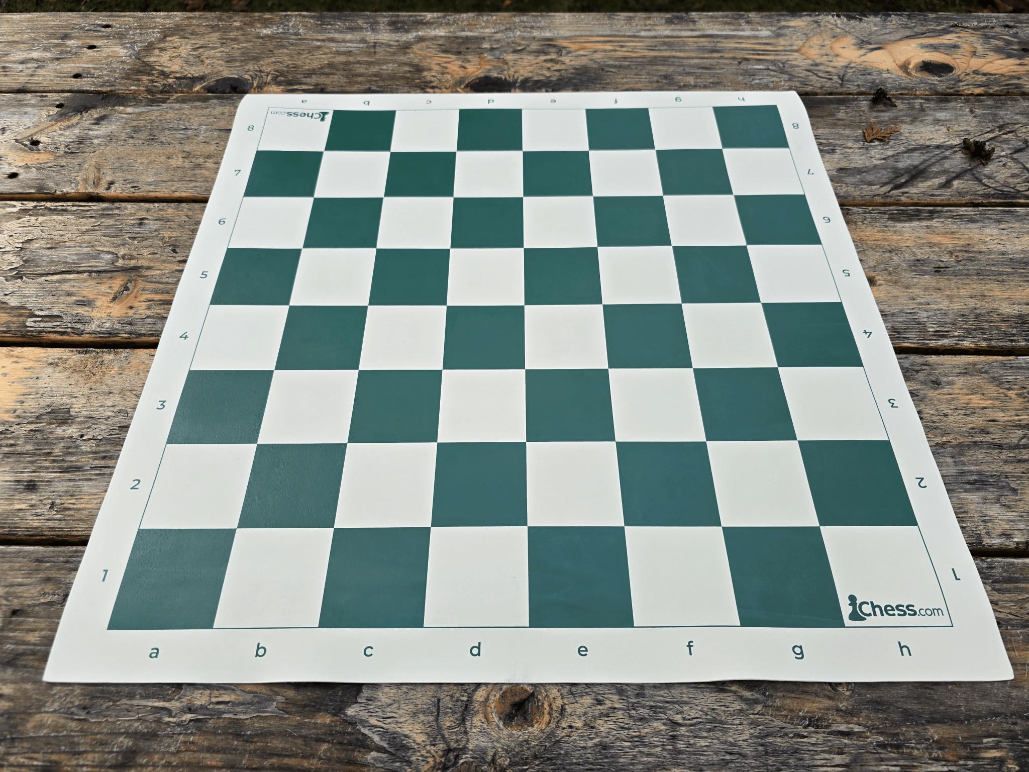 Chess.com Vinyl Chess Board on Park Bench