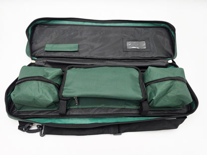An Open Deluxe Carrying Bag that is Filled