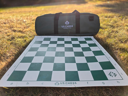 US Chess Federation Vinyl Chess Board and USCF Deluxe Bag