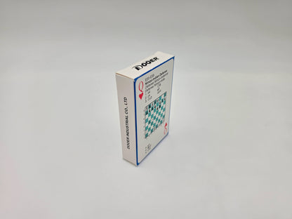 Side view of the chess opening cards tuck box displaying the Nimzo-Indian Defense card graphic