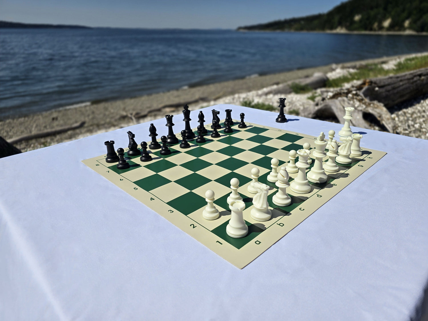 Tournament Chess Set with Vinyl Chess Board &amp; Quiver Carrying Bag