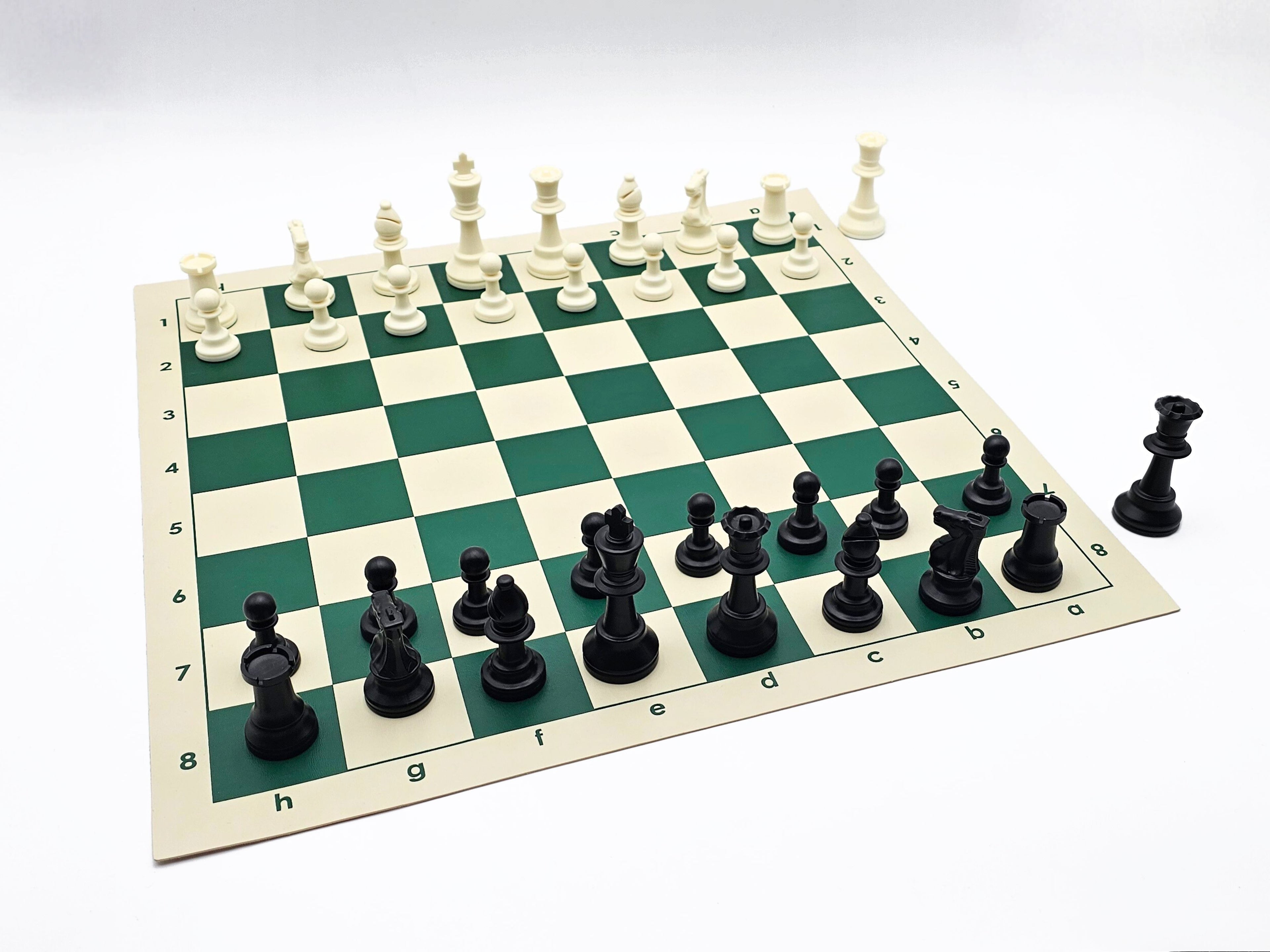 Tournament Chess Set with Vinyl Chess Board &amp; Quiver Carrying Bag