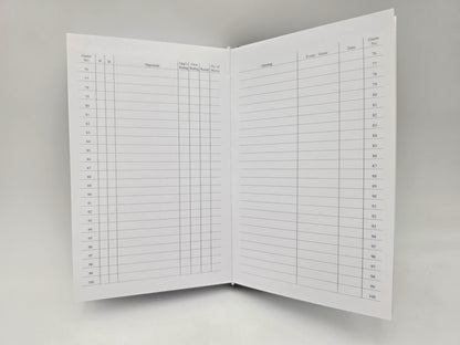 Open USCF chess scorebook index tracking list for games 76 to 100.